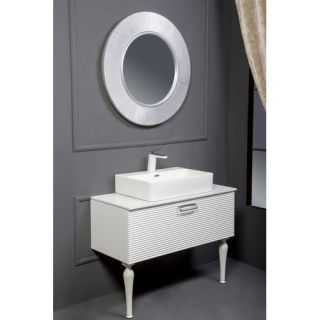 Тумба под раковину Armadi Art Vallessi Avangarde Linea 80см белый/золото 842-080-WG